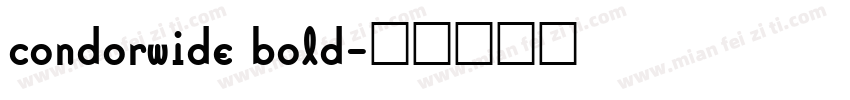 condorwide bold字体转换